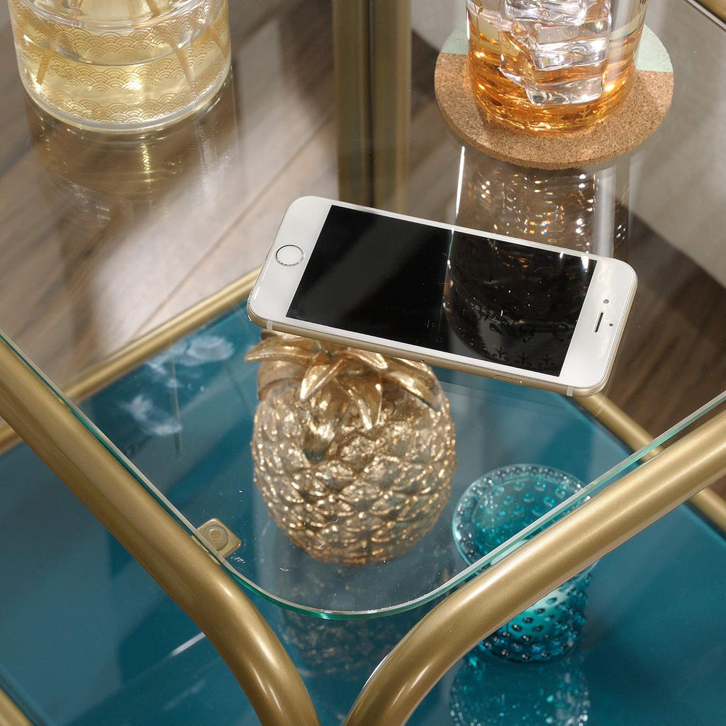 End Table Satin Gold Finish W4373