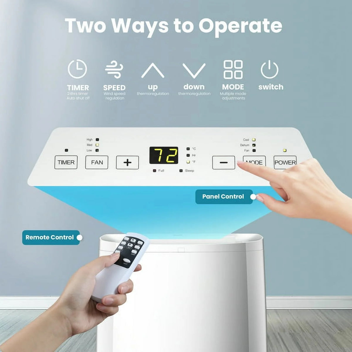 10200BTU Portable Air Conditioner White 3 in 1 Q54995