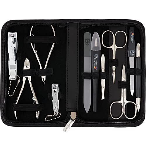 Manicure Pedicure Kit Set with Genuine Leather Case Y857598