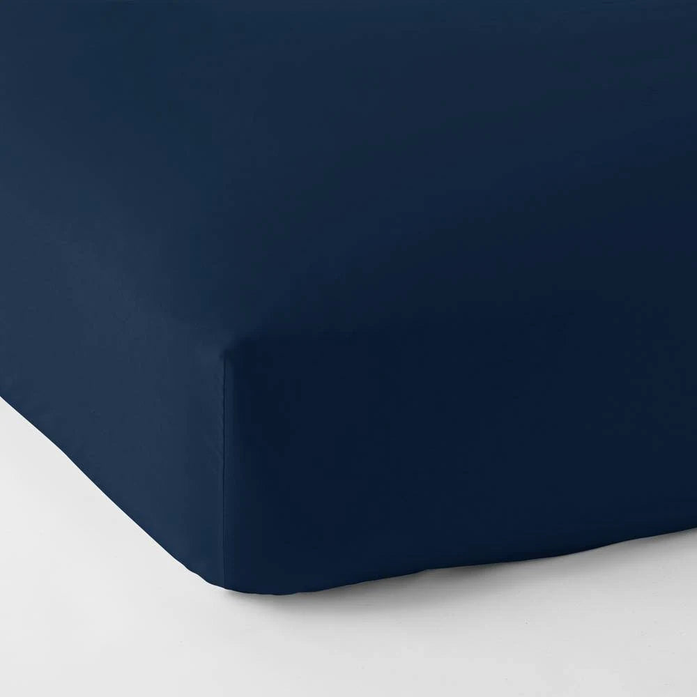 Midnight Blue Supima Cotton Sateen California King Fitted Sheet H4873