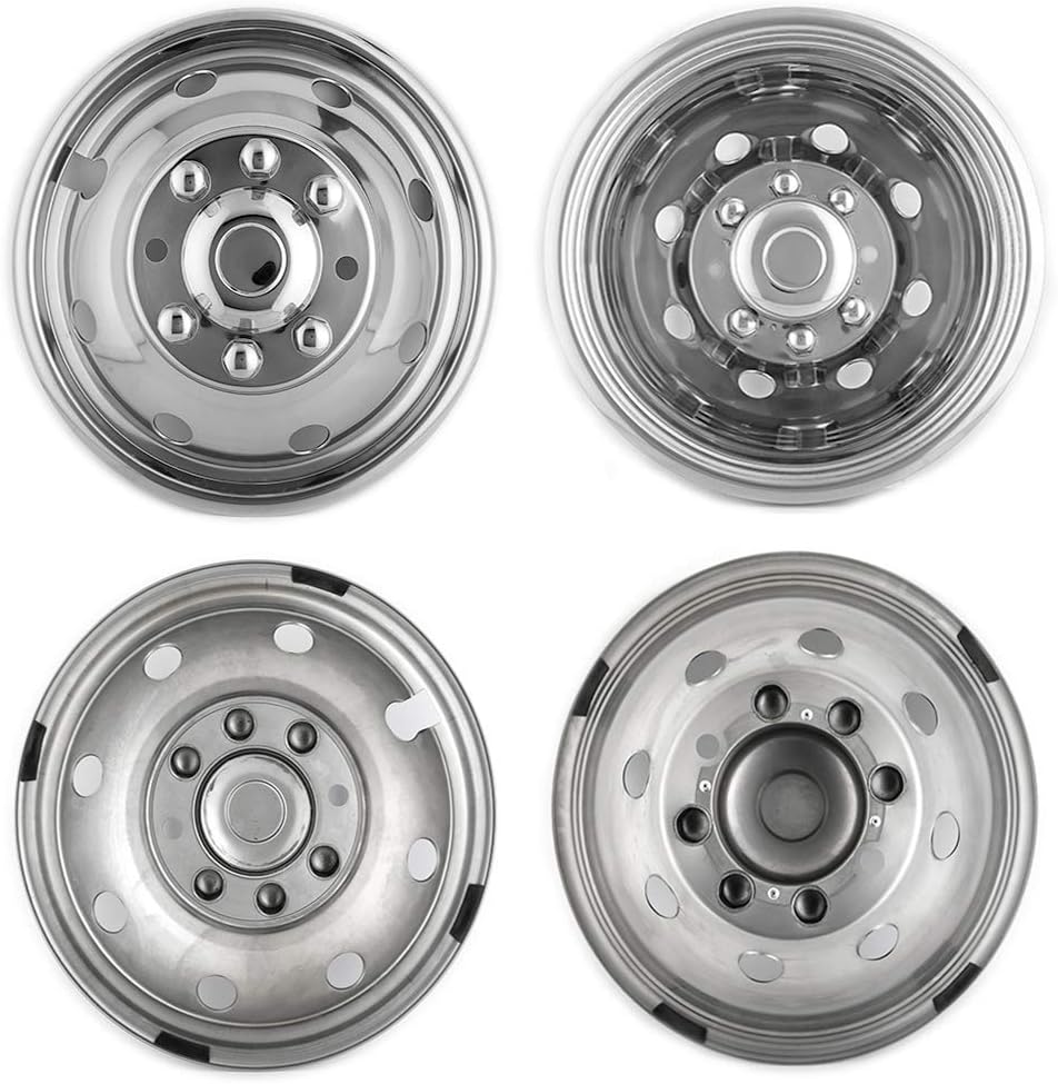 17inch Polished Stainless Steel 8 Lug Wheel Simulators N3576