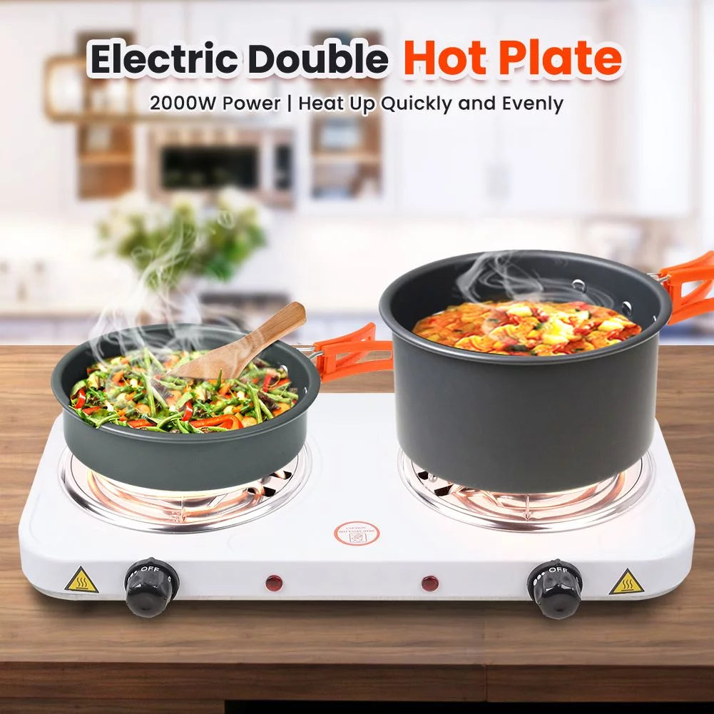 2000w Portable Electric Double Burner K7554