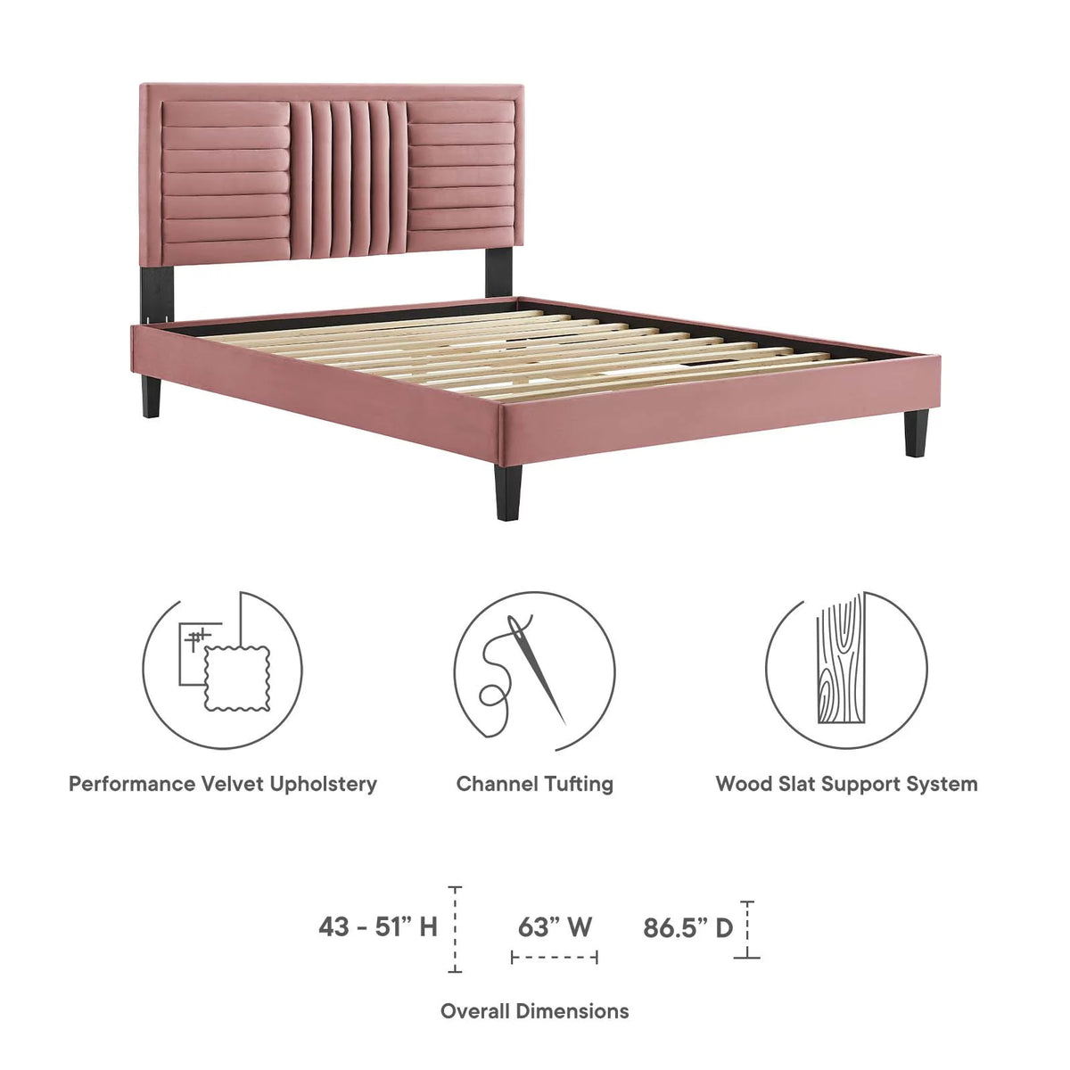 King Platform Bed R7757