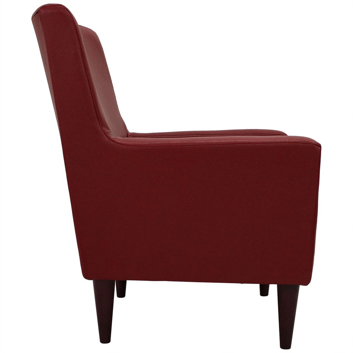 Red Faux Leather Arm Chair E6320