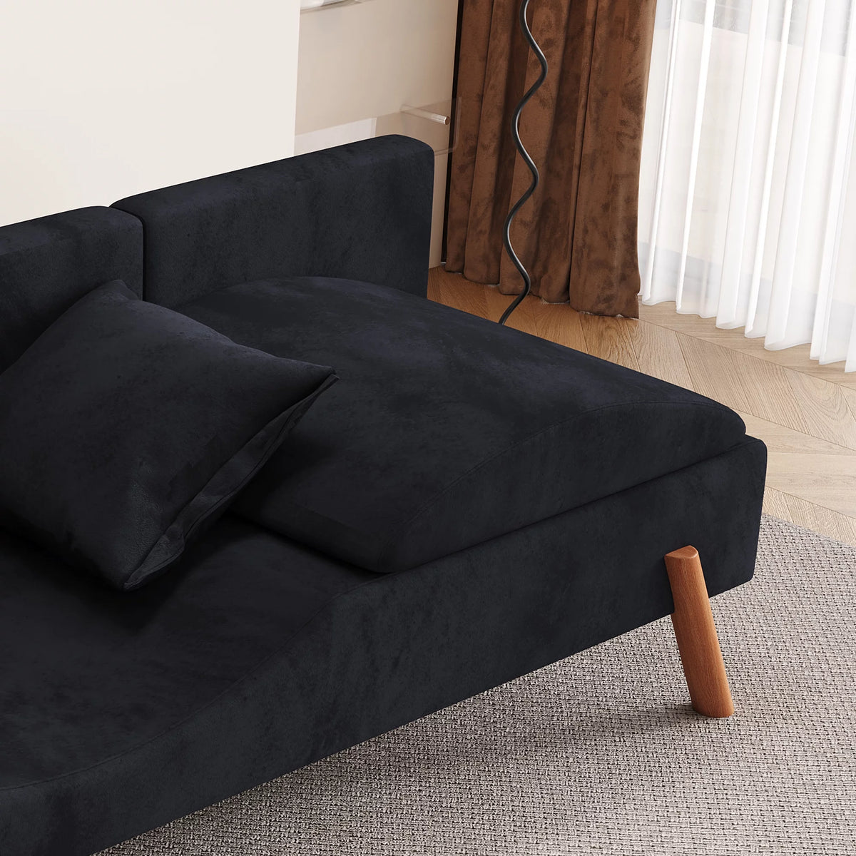 Convertible Multifunctional Chaise Longue Loveseat Sofa P486