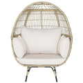 Oversized Wicker Egg Chair with 4 Cushions T12457