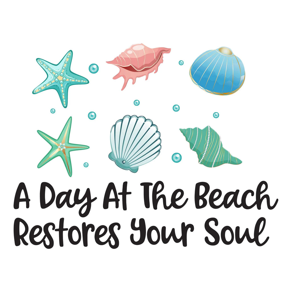 Beach Coast Seashore Sand Shipwreck Beach House Crab Surfing Boogie Board Bedroom Wall Decal Sticker - 30 In X 24 In L27872