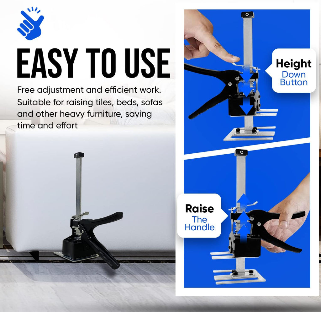 2PCS Black Hand Jack Lift, Up to 375 lb, 6.5 inch U23203