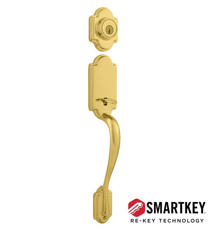 Satin Nickel Double Cylinder Exterior Handleset C4342
