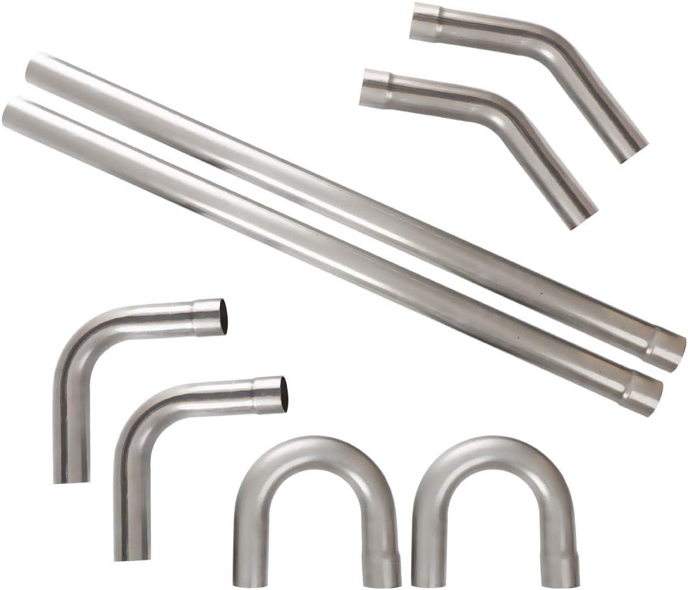 2.5'' Mild Steel Exhaust Kit Tubing Mandrel Bend Pipe 8PCS H6182