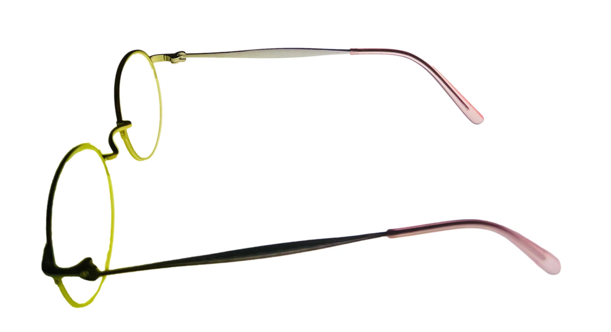 Violet Round Rimless Metal Eyewear Frame E764