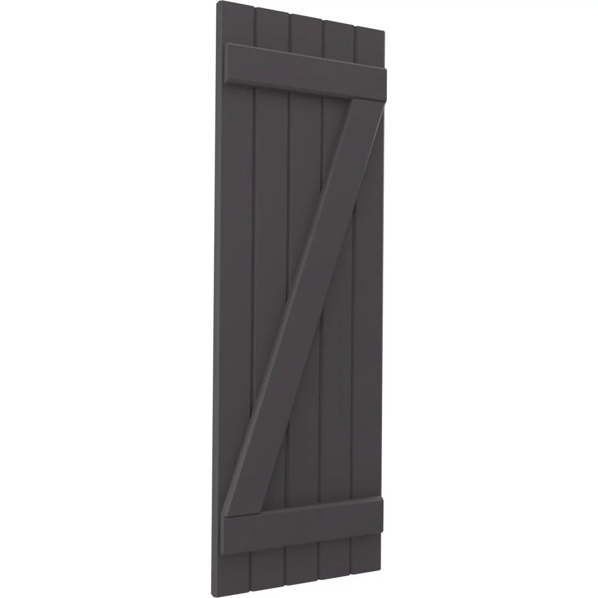 Real Wood Joined Board-n-Batten Shutters with Z-Bar M391
