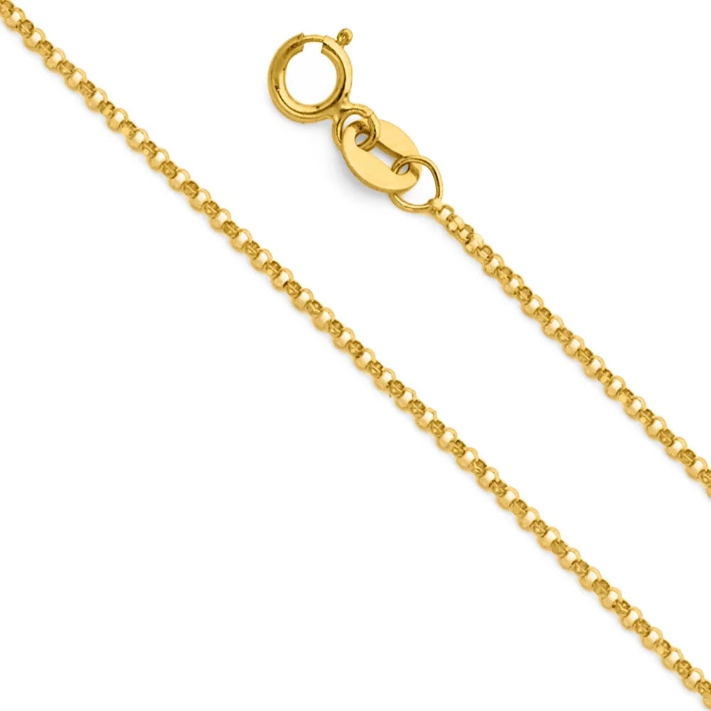 14K Yellow Gold Diamond-Cut Initial Pendant Necklace with 16" Chain N155