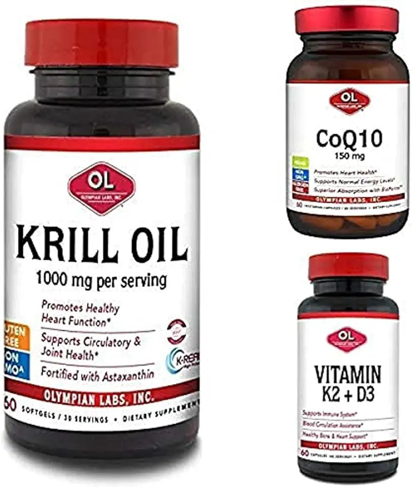 1000mg Krill Oil, 150mg CoQ10, K2 D3 T9503