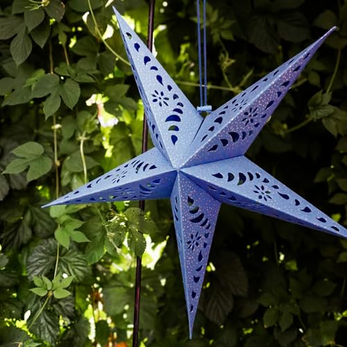 Purple Paper Star Lantern with Gold Accents X769