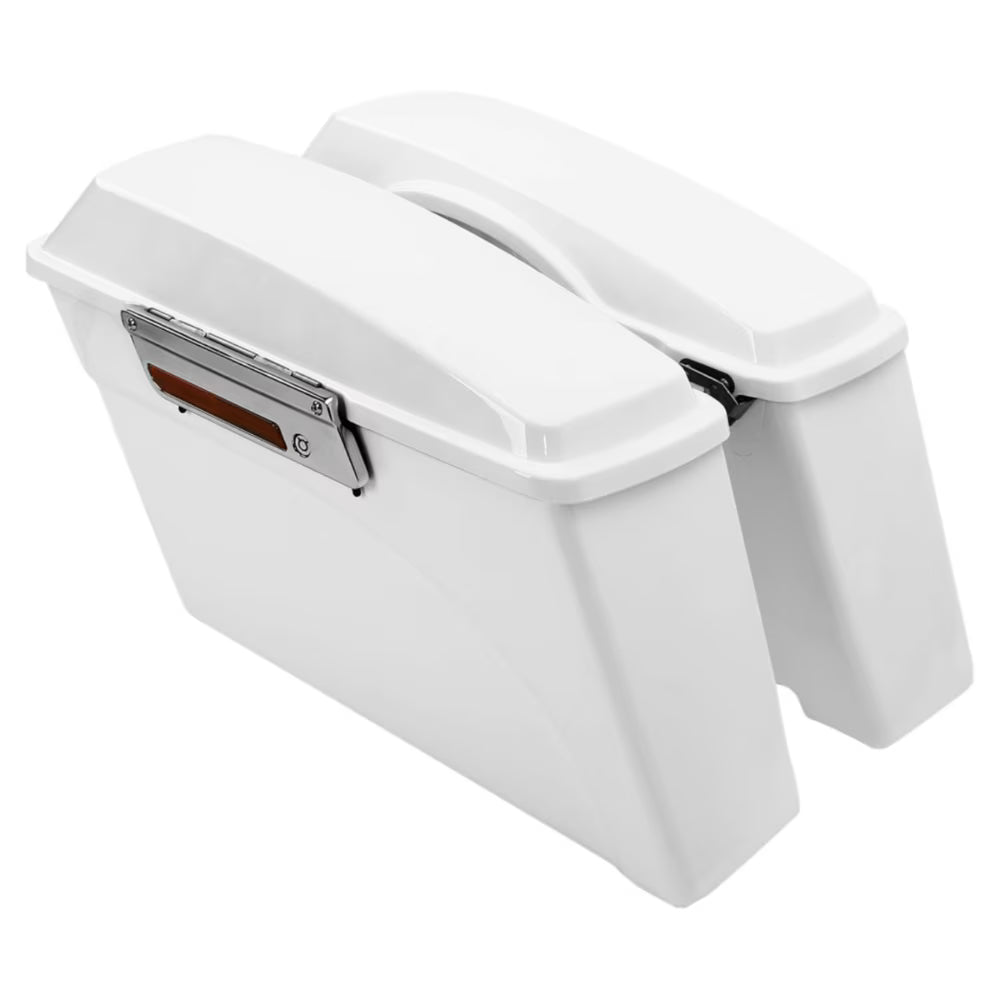 White Hard Saddlebag Trunk O2063
