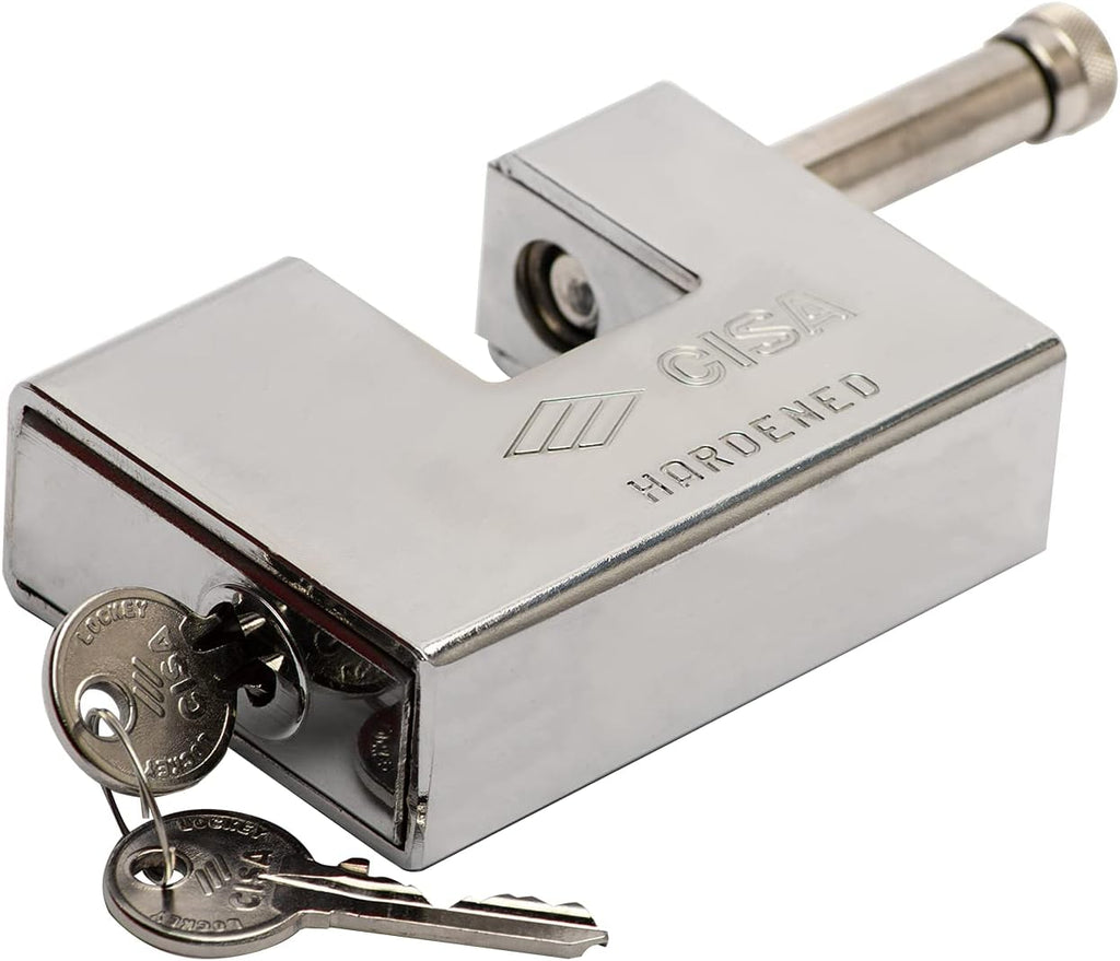 4'' Rectangular Heavy Duty Armored Padlock with 2 Keys, Pack of 2 B15159