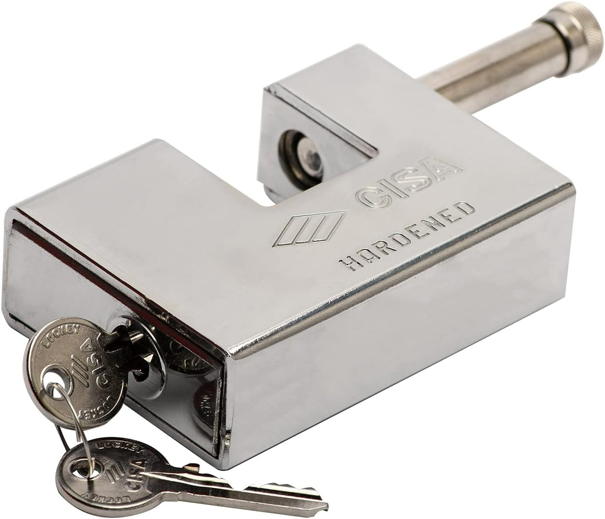4'' Rectangular Heavy Duty Armored Padlock with 2 Keys, Pack of 2 B15159