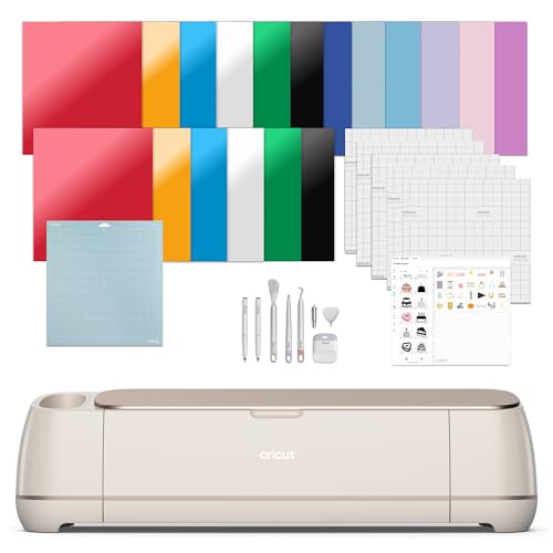 Smart Cutting Machine with Smart Vinyl, Cardstock, Transfer Tape, Iron On HTV, Mat, Pens, Tool Kit W880989