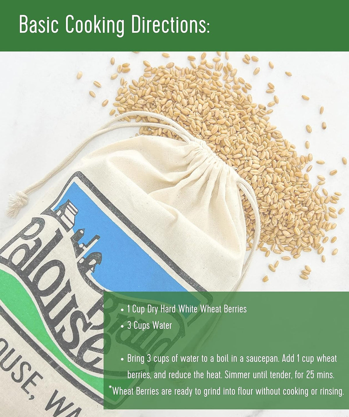 Hard White Wheat Berries 100 LBS Non-GMO Kosher T30471