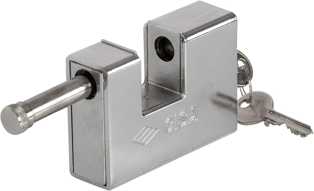 4'' Rectangular Heavy Duty Armored Padlock with 2 Keys, Pack of 2 B15159
