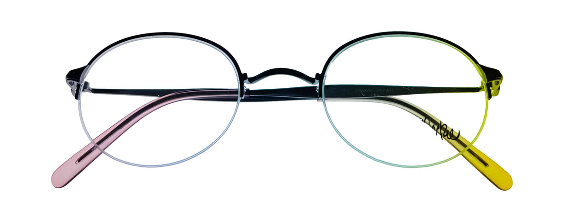 Violet Round Rimless Metal Eyewear Frame E764