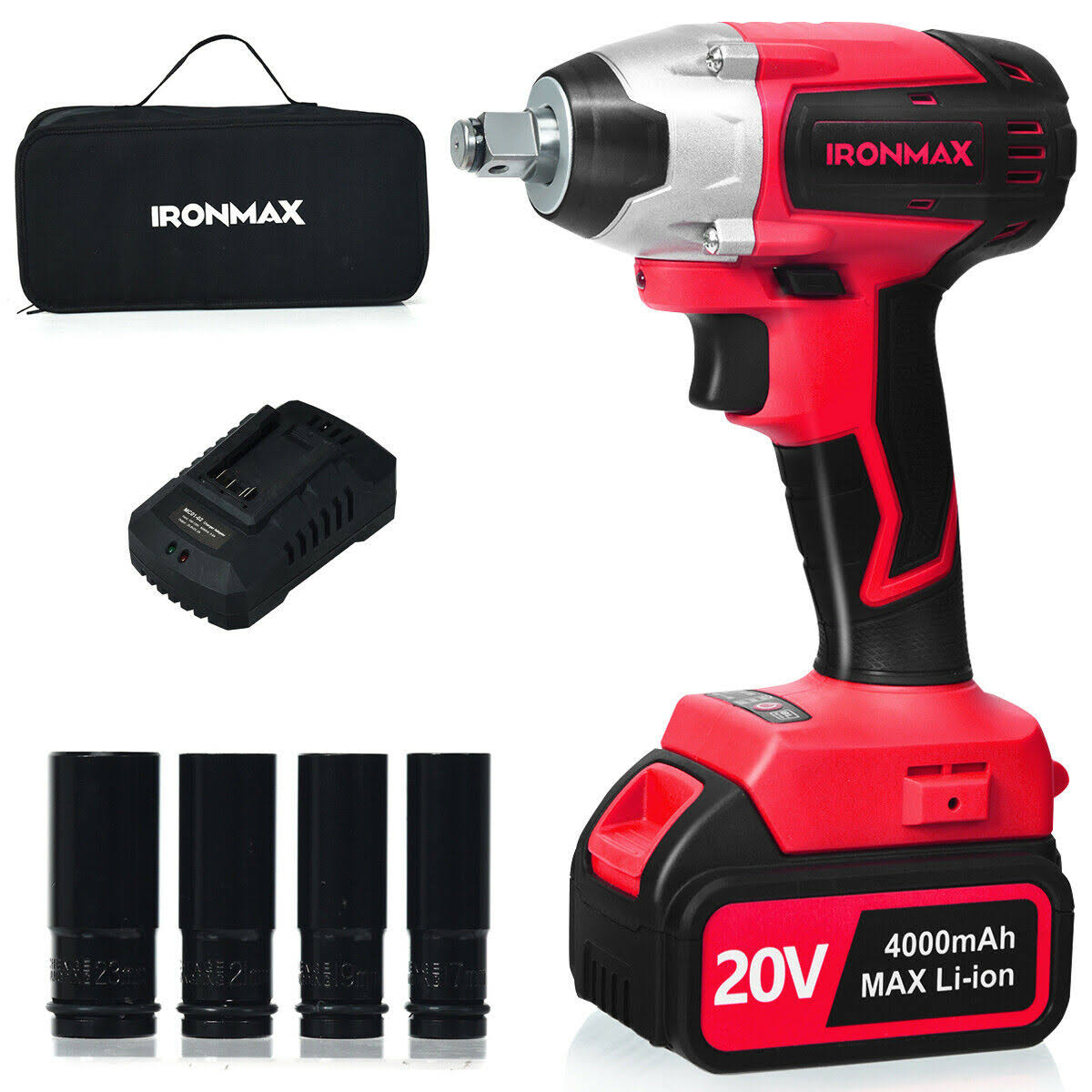 20V Cordless Brushless Impact Wrench with 4.0 Ah Battery G437124