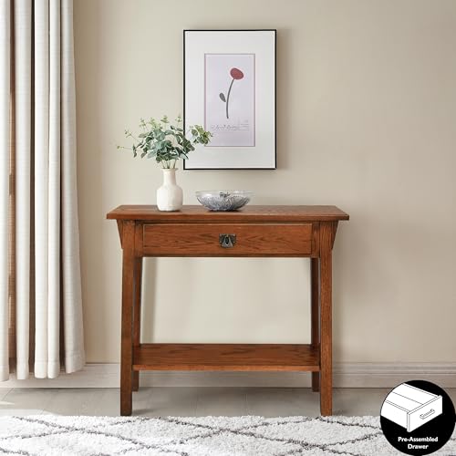 Medium Oak Solid Wood Console Table F8898