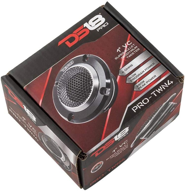 1" 140W RMS 4 Ohms Neodymium Super Bullet Tweeter with Built in Crossover, Pack of 2 F227