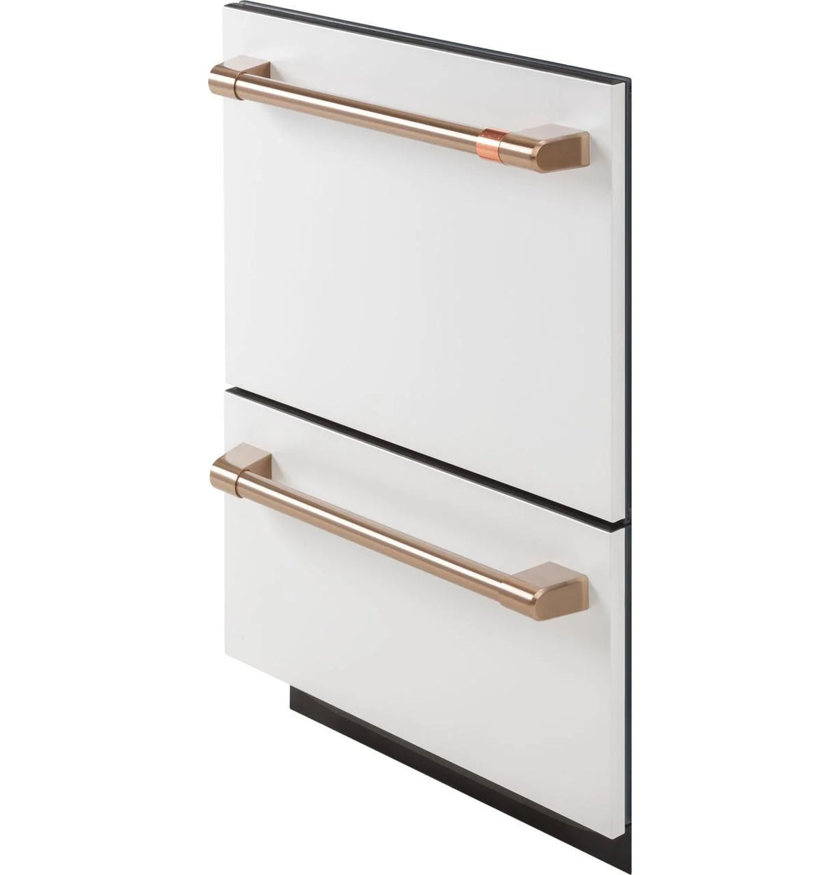 24" Wide Double Drawer Dishwasher - Matte White / Brushed Bronze M114426