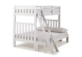 White Twin Over Full Bunk Bed M5413
