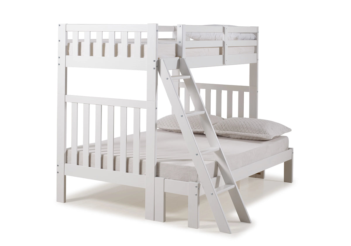 White Twin Over Full Bunk Bed M5413
