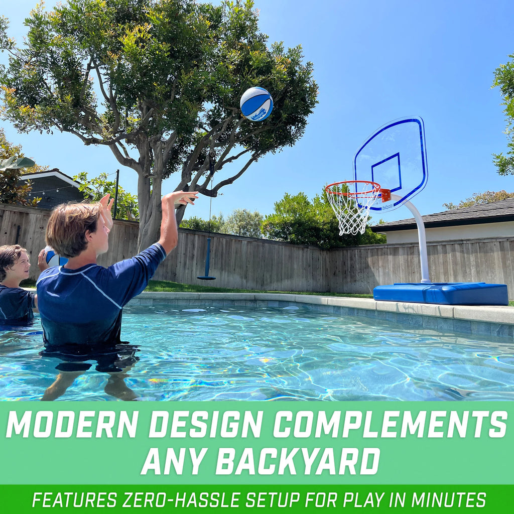 Acrylic Pool Basketball Hoop with Water Weighted Base P788426