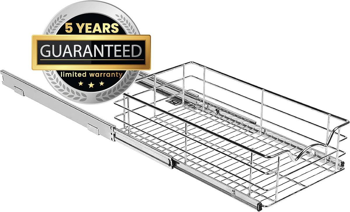 Pull Out Cabinet Organizer Basket, 11W x 21D x 5H M233584