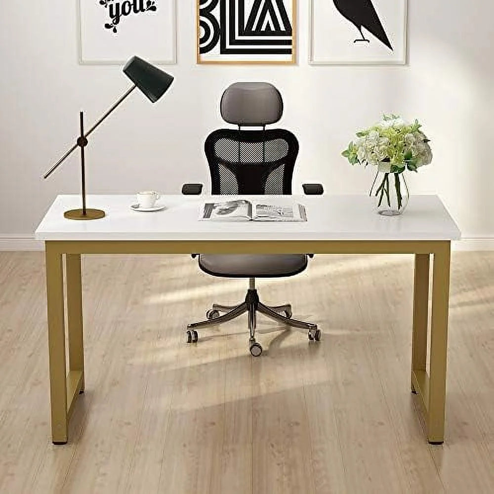 78.7 x 39.4 inch Walnut Black Computer Desk P44404