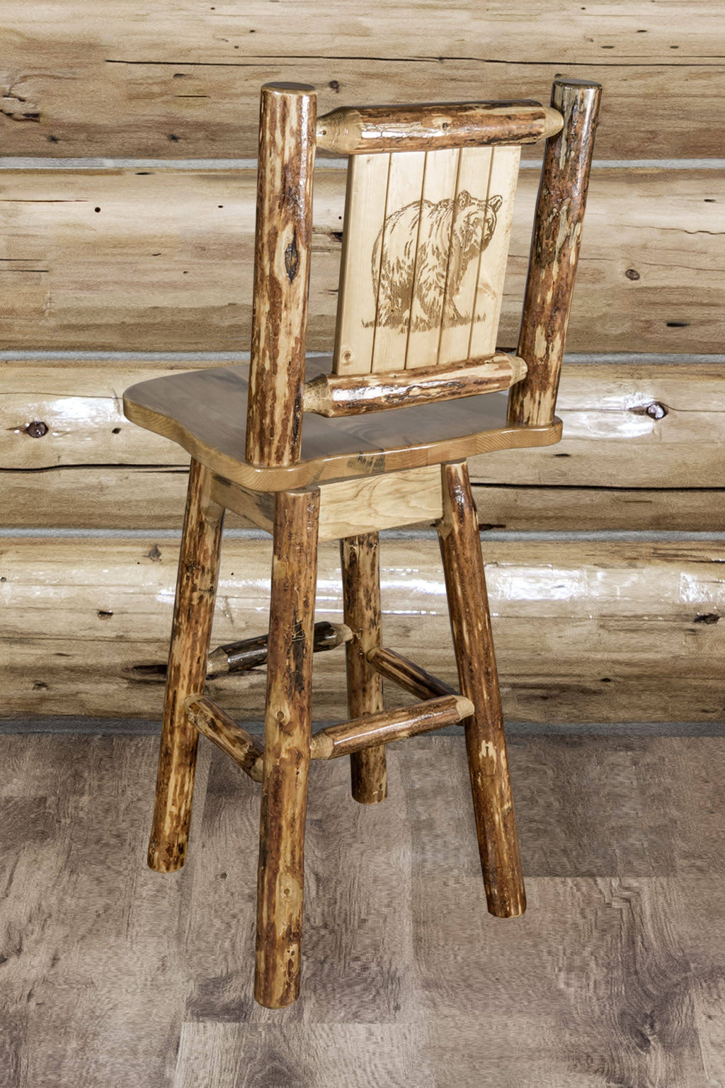 Counter Height Swivel Barstool with Back D3712