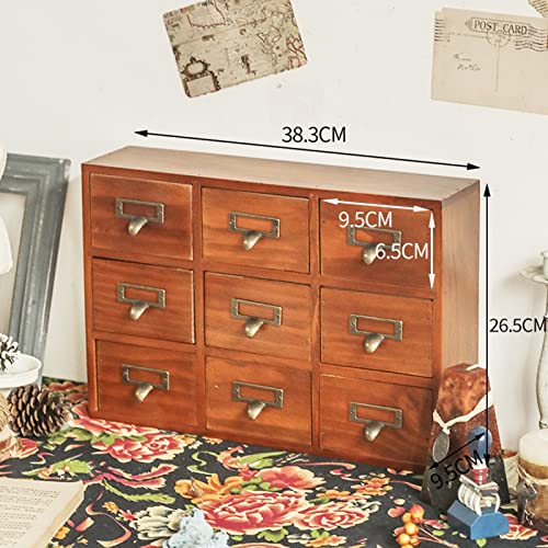 Traditional Solid Wood Small Chinese Medicine Cabinet Apothecary Drawer Dresser I463