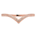 0.12 ct Genuine Cultured Diamond 18K Rose Gold Stackable Ring E22020