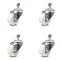 Swivel Caster Set of 4 with 3x22 Wheels and 1/2x22 Stem P502