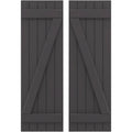 Real Wood Joined Board-n-Batten Shutters with Z-Bar M391