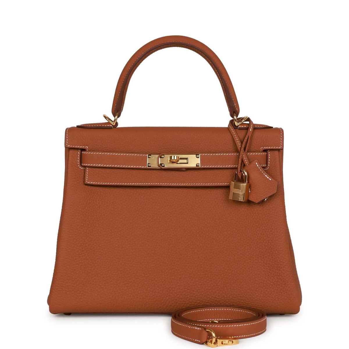Pre-owned 28 Gold Togo Handbag M485030