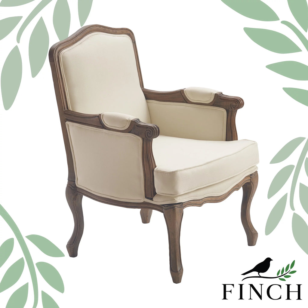 Cream Upholstered Accent Armchair R743649