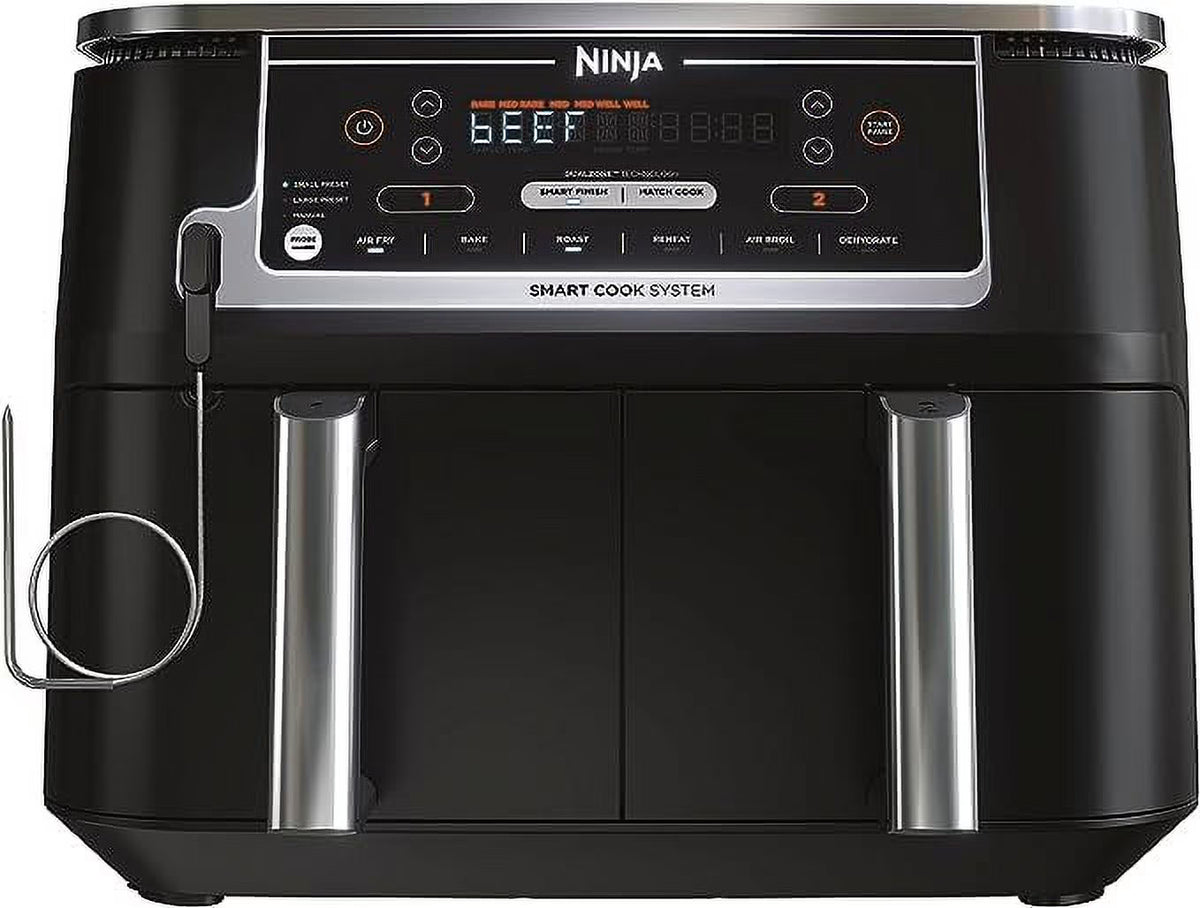 Open Box Ninja Foodi 10 Quart 6-in-1 DualZone Smart XL Air Fryer 2 - Grey M650