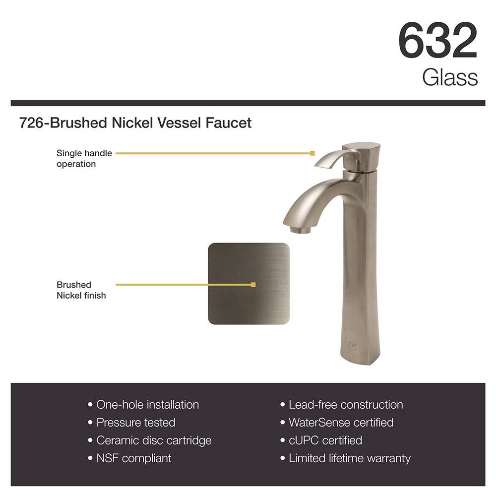 Brushed Nickel Vessel Faucet Ensemble Y8436