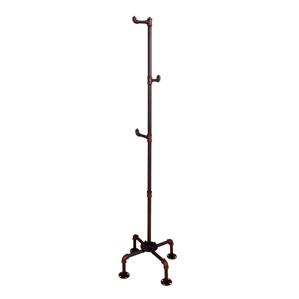 Antique Black Coat Rack with 3-Rungs L122413