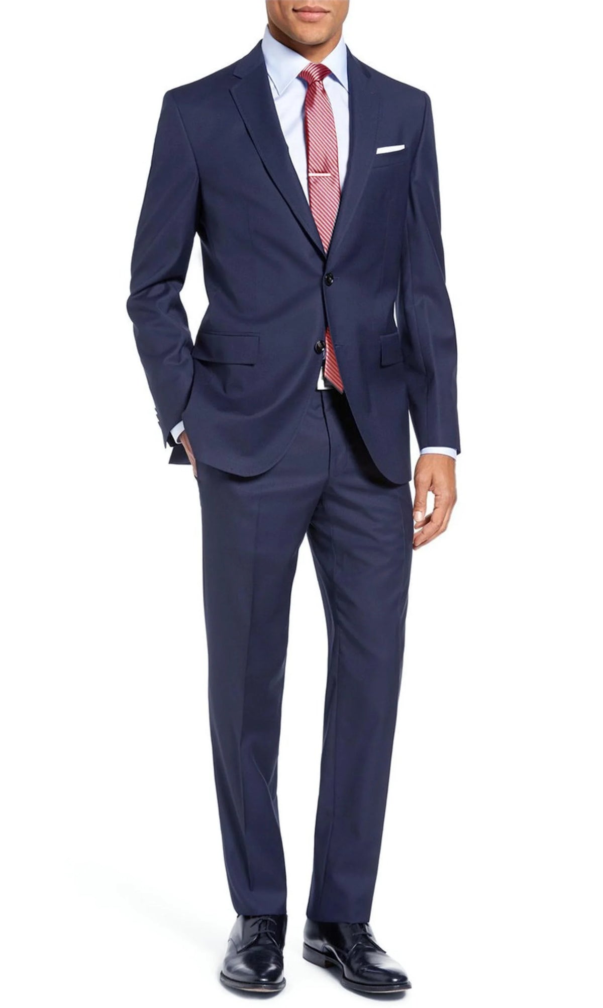 Two Piece Blue Stripe Modern Fit Suit N51631