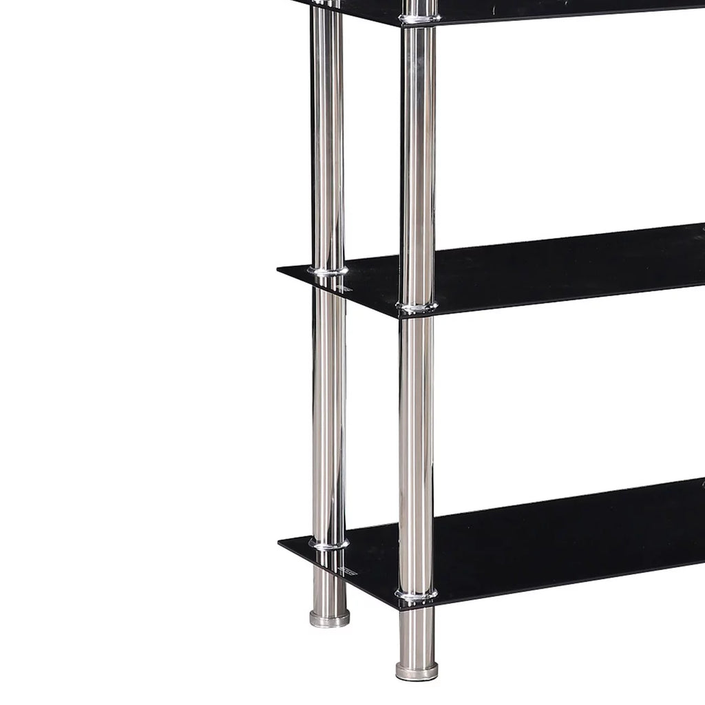 Glass 4 Tier Shelves Bookcase P771