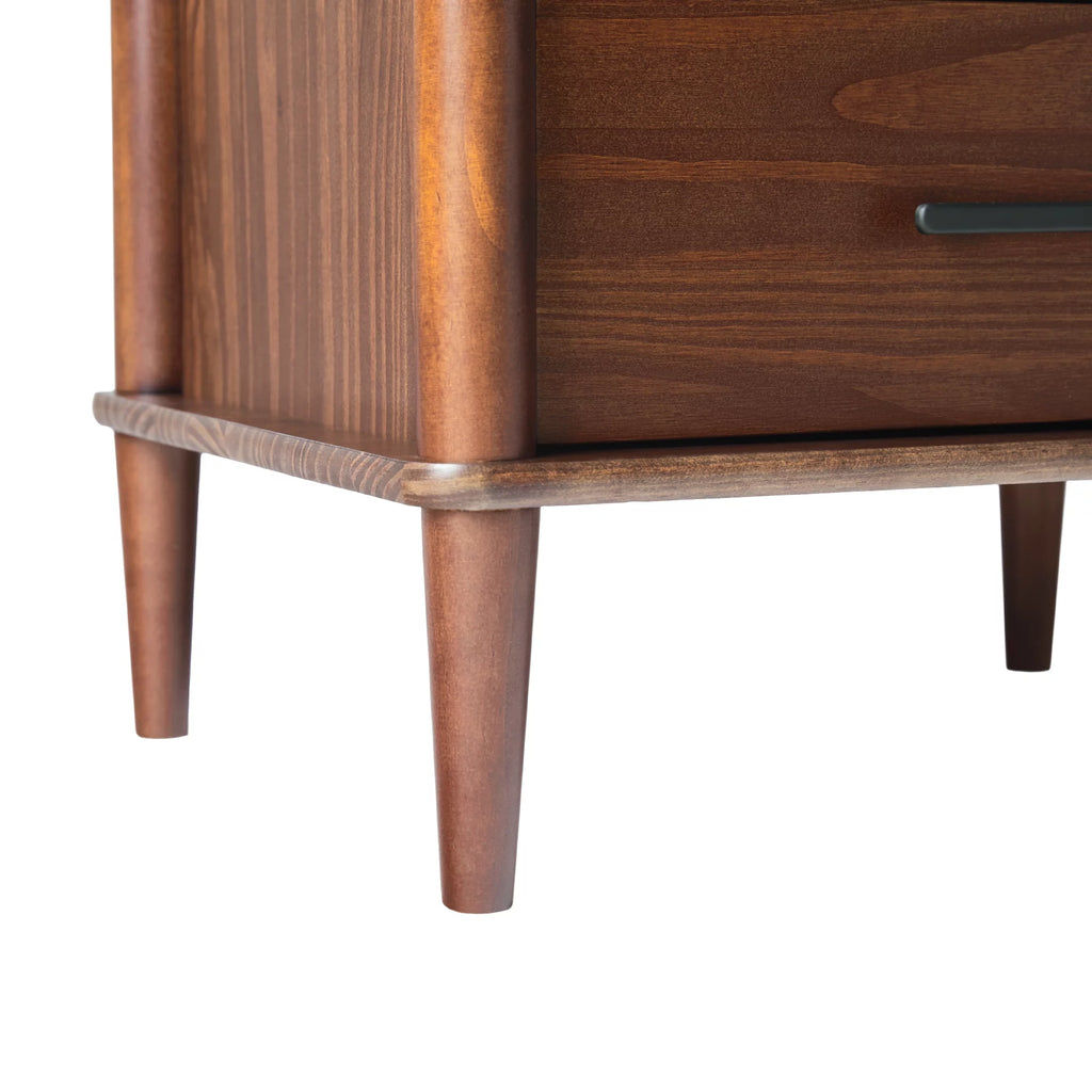 Walnut 1-Drawer Nightstand B197