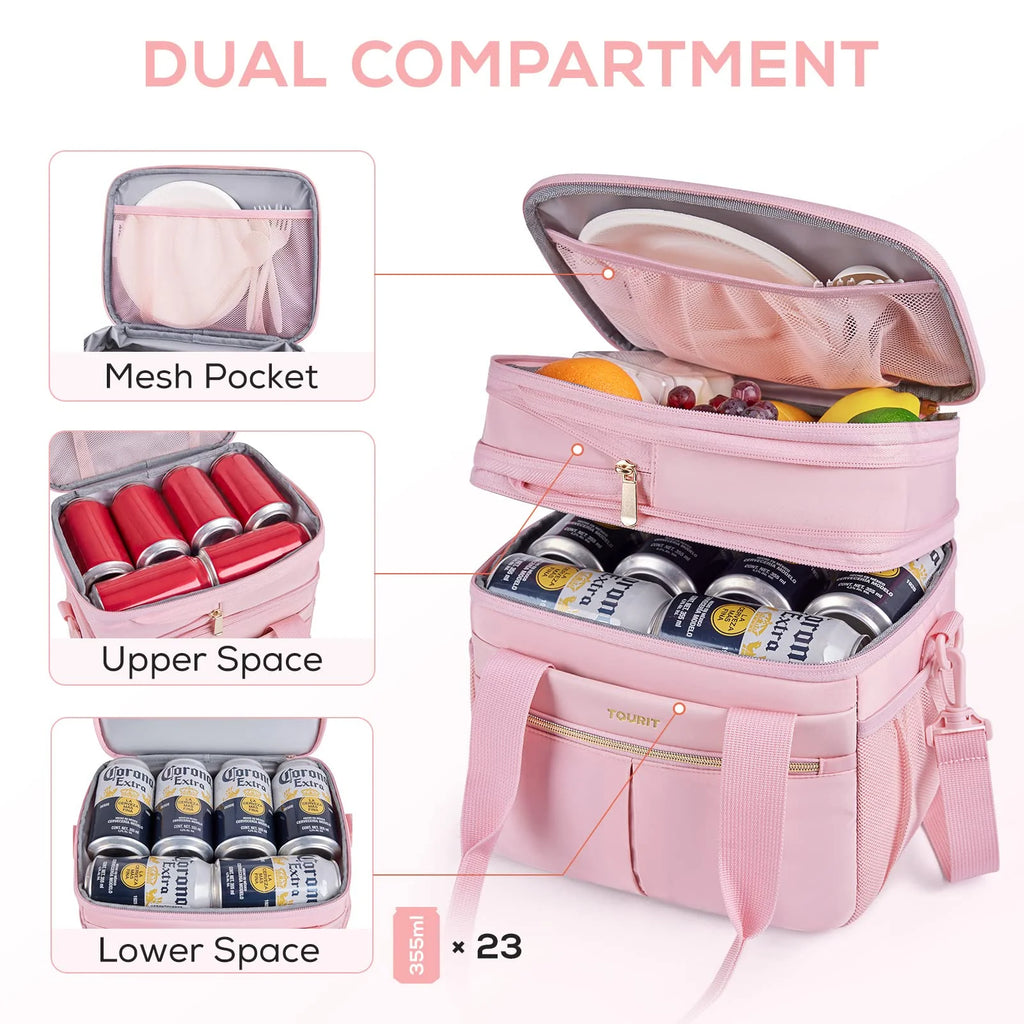 Pink Insulated Lunch Bag Tote Cooler S737496