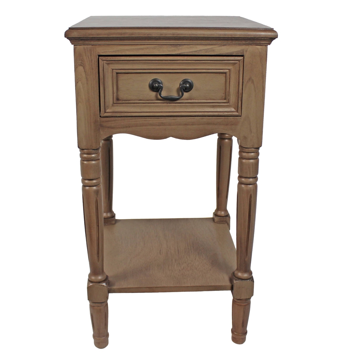 Antiqued Solid Wood Night Stand S36835